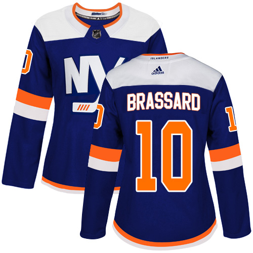 Adidas Islanders #10 Derek Brassard Blue Alternate Authentic Women's Stitched NHL Jersey